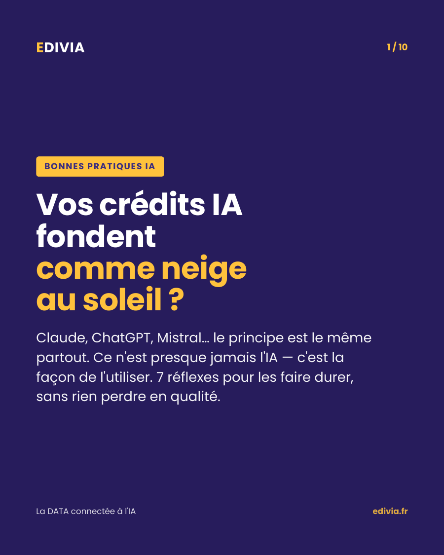 Couverture — Vos crédits IA fondent ? Les bons réflexes