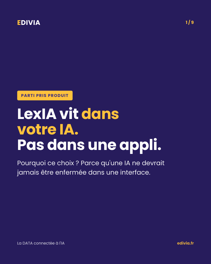 Couverture — LexIA vit dans votre IA, pas dans une appli